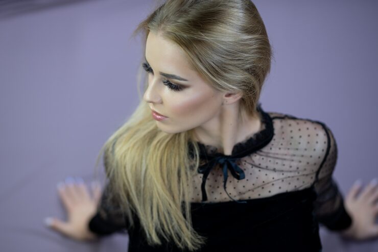 Sleek hairstyle​