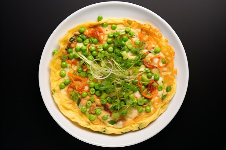 Fresh vegetable omelette