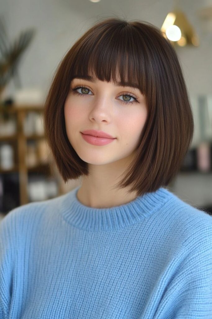 Hairstyle Trends for Summer and Winter Looks 3 Sleek winter bob​