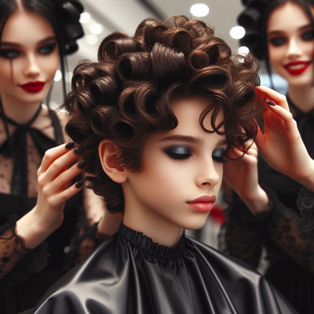 Curly styles for oval faces​