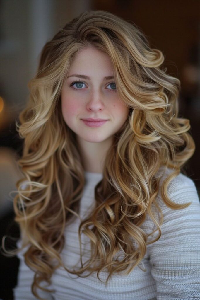 Glamorous wavy curls