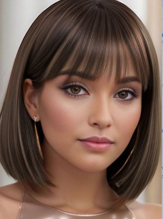 Sleek bob cut