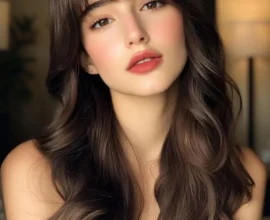 Wavy Hairstyles with Bangs for a Cute Style Day